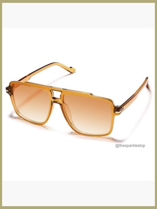 Polarized Plastic Aviator Sunglasses with UV400 Protection main image 5